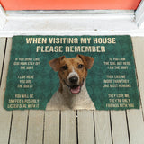 3D Please Remember Jack Russell Terrier House Rules Custom Doormat