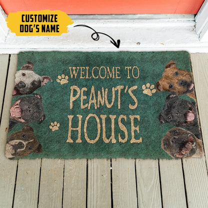 3D Staffordshire Bull Terrier Welcome You Doormat