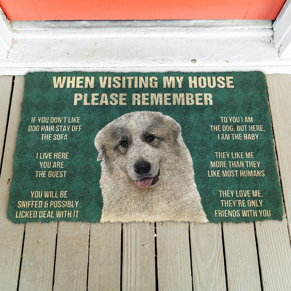 3D Please Remember Great Pyrenees House Rules Custom Doormat