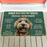3D Please Remember Labradoodle House Rules Custom Doormat