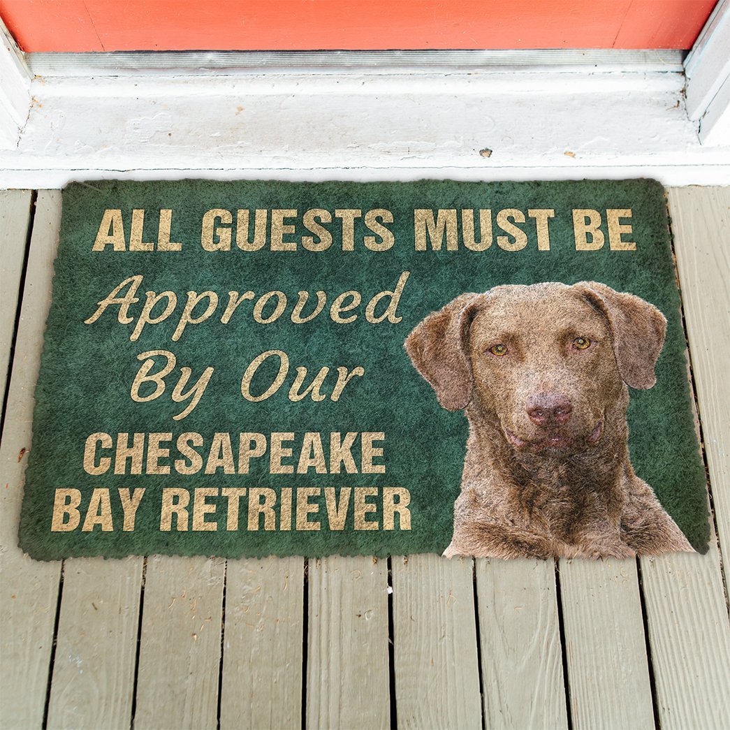 3D Must Be Approved By Our Chesapeake Bay Retriever Custom Doormat