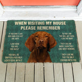3D Please Remember Vizsla House Rules Custom Doormat