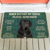 3D Please Remember Neapolitan Mastiff House Rules Custom Doormat