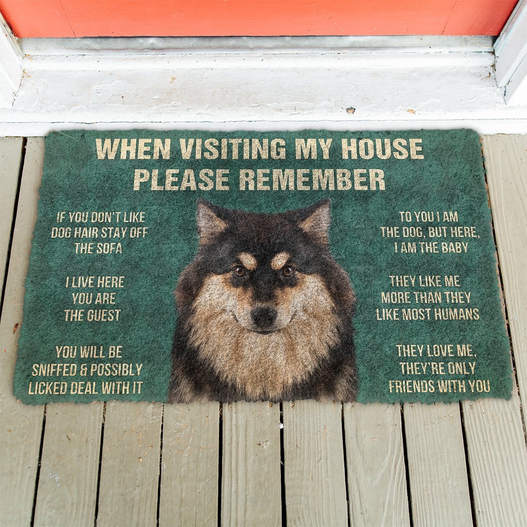 3D Please Remember Finnish Lapphund Dogs House Rules Doormat
