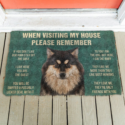 3D Please Remember Finnish Lapphund Dogs House Rules Doormat
