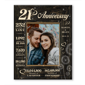 21 Year Wedding Anniversary Gift, 21st Anniversary Gift For Wife, 21 Year Anniversary Gift For Husband