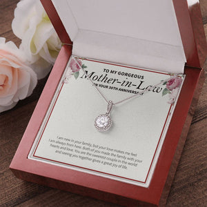 "Family With Heart And Joy" Gorgeous Mother In Law 30th Wedding Anniversary Necklace Gift From Daughter-In-Law Son-In-Law Eternal Hope Pendant Jewelry Box