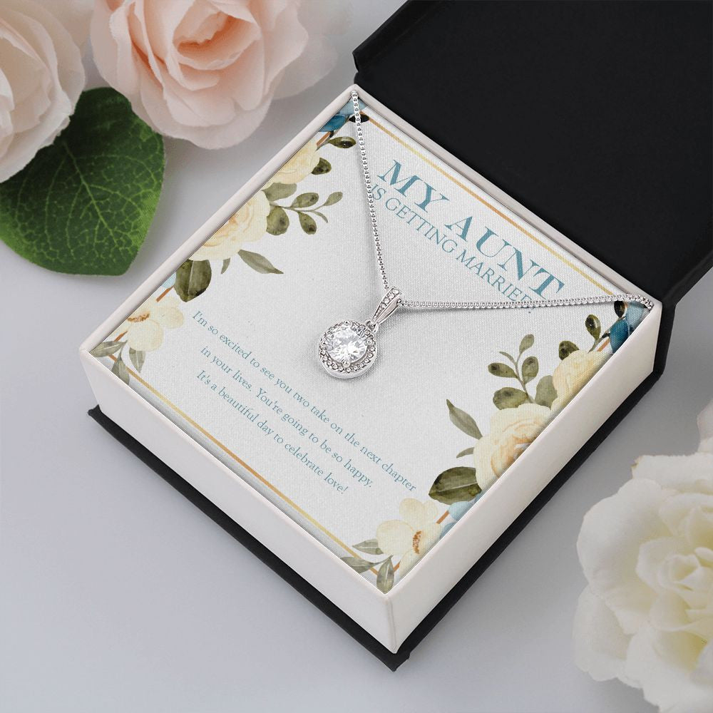 "The Next Chapter" Aunt Engagement Necklace Gift From Nephew Niece Eternal Hope Pendant Jewelry Box