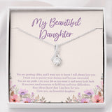 "You Are My Pride" Beautiful Daughter Necklace Gift From Mom Dad Alluring Beauty Pendant Jewelry Box Birthday Graduation Christmas Engagement