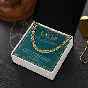 "God Has Chosen" Uncle Wedding Day Necklace Gift From Nephew Niece Cuban Link Chain Jewelry Box