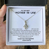 To The Best Mother-In-Law Necklace - Thank You For Sharing Your Son - Alluring Beauty Necklace