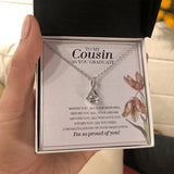 "Before You, All Your Dreams" Cousin Graduation Necklace Gift Alluring Beauty Pendant Jewelry Box