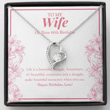 "Life Is A Beautiful Struggle" Wife 60th Birthday Necklace Gift From Husband Forever Love Pendant Jewelry Box