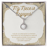 "Most Significant Hurdles" Niece Engagement Necklace Gift From Uncle Aunt Eternal Hope Pendant Jewelry Box