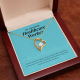 "Grateful For Your Sacrifices" Awesome Healthcare Worker Necklace Gift From Mom Dad Grandma Grandpa Bestfriend Forever Love Pendant Jewelry Box