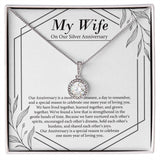 "Moment Of Treasure" Wife Silver Wedding Anniversary Necklace Gift From Husband Eternal Hope Pendant Jewelry Box