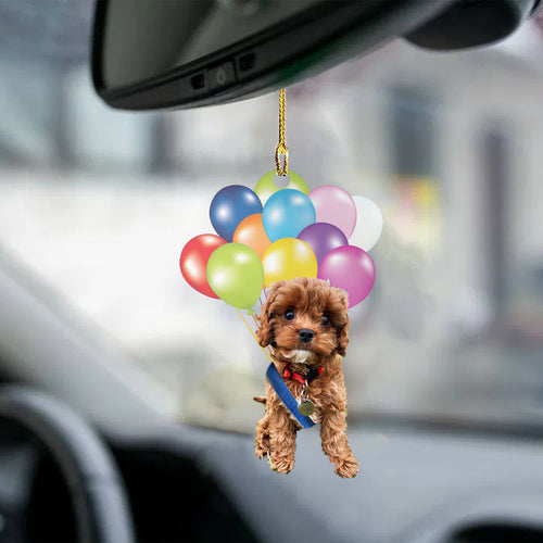 Cavapoo Dog Fly With Bubbles Dog Hanging Ornament Dog Ornament Godmerch