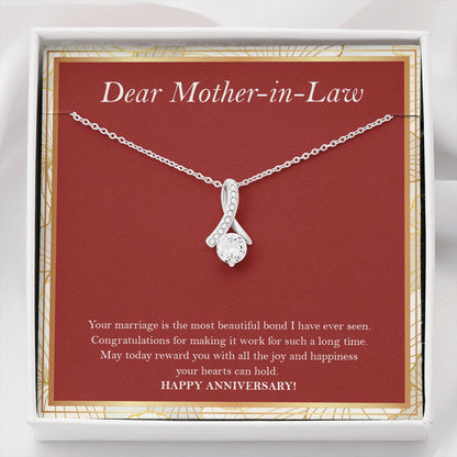 "Making It Work" Mother In Law Wedding Anniversary Necklace Gift From Daughter-In-Law Son-In-Law Alluring Beauty Pendant Jewelry Box