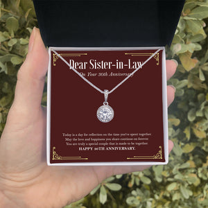 "Truly A Special Couple" Sister In Law 30th Wedding Anniversary Necklace Gift From Sister-In-Law Brother-In-Law Eternal Hope Pendant Jewelry Box