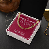"Amazing Life Together" Amazing Boyfriend Anniversary Necklace Gift From Girlfriend Cuban Link Chain Jewelry Box