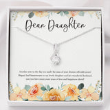 "Another Year To The Day" Daughter 2nd Wedding Anniversary Necklace Gift From Mom Dad Parents Alluring Beauty Pendant Jewelry Box