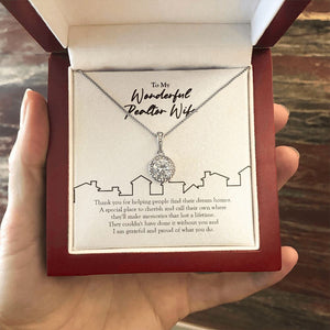 "Find Their Dream Home" Wonderful Realtor Wife Necklace Gift From Husband Eternal Hope Pendant Jewelry Box Job Anniversary Birthday Christmas