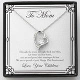 "Marriage Do Last" Mom 17th Wedding Anniversary Necklace Gift From Daughter Son Forever Love Pendant Jewelry Box