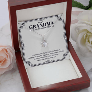 "Another Happy Life Has Passed" Grandma 10th Wedding Anniversary Necklace Gift From Granddaughter Grandson Eternal Hope Pendant Jewelry Box