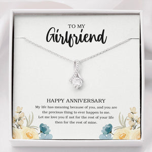 "The Rest Of Mine" Girlfriend Anniversary Necklace Gift From Boyfriend Alluring Beauty Pendant Jewelry Box