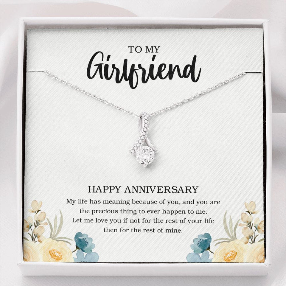 "The Rest Of Mine" Girlfriend Anniversary Necklace Gift From Boyfriend Alluring Beauty Pendant Jewelry Box