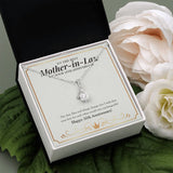 "Unchangeable Love" Best Mother-In Law 20th Wedding Anniversary Necklace Gift From Daughter-In-Law Son-In-Law Alluring Beauty Pendant Jewelry Box