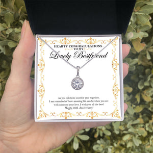 "Celebrate Another Year" Lovely Bestfriend 30th Wedding Anniversary Necklace Gift From BFF Bestie Soul Sister Eternal Hope Pendant Jewelry Box