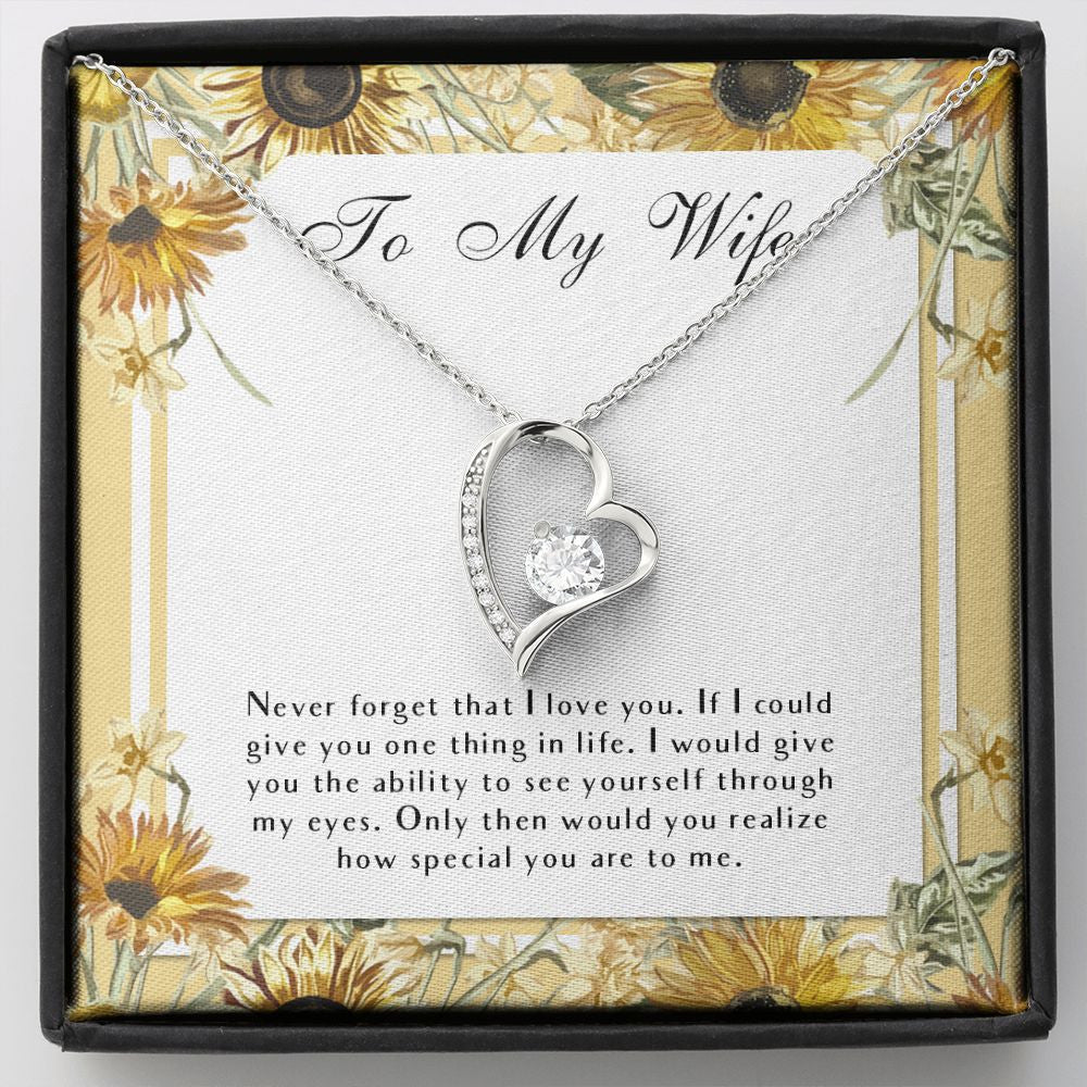 "Special You Are" Wife Necklace Gift From Husband Forever Love Jewelry Box Birthday Christmas Weddings Engagement Thanksgiving Mother's Day Graduation New Year