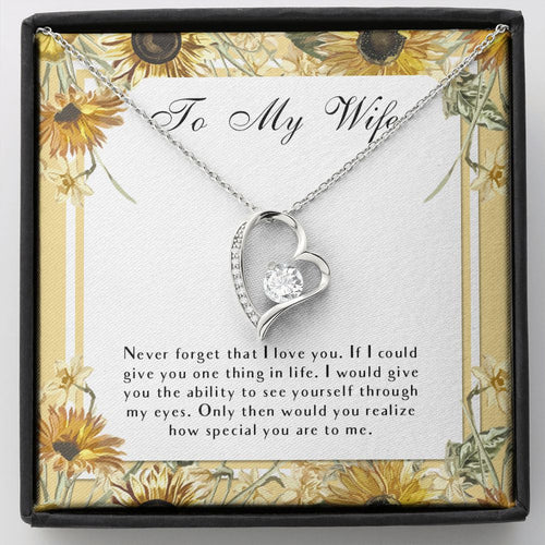 "Special You Are" Wife Necklace Gift From Husband Forever Love Jewelry Box Birthday Christmas Weddings Engagement Thanksgiving Mother's Day Graduation New Year