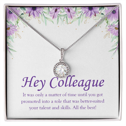 "Better Suited Your Talent And Skills" Colleague Job Promotion Necklace Gift From Co-worker Friends Eternal Hope Pendant Jewelry Box