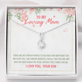 "Without you, there is no me" Loving Mom Necklace Gift From Son Daughter Alluring Beauty Pendant Jewelry Box Thanksgiving Birthday Christmas New Year