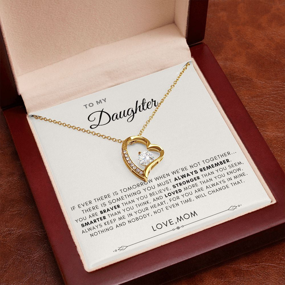 "Keep Me In Your Heart" Daughter Necklace Gift From Mom Dad Parents Forever Love Pendant Jewelry Box Graduation Thanksgiving Birthday Christmas
