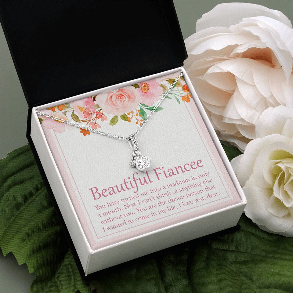 "Can't Think of Anyone Else" Beautiful Fiancee Necklace Gift From Fiancee Boyfriend Future Husband Alluring Beauty Pendant Jewelry Box Wedding Engagement Birthday Valentines