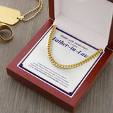 "Example Of Perfect Love" Great Father In Law 30th Wedding Anniversary Necklace Gift From Daughter-In-Law Son-In-Law Cuban Link Chain Jewelry Box