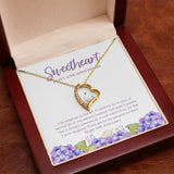"Immense Joy To Each Other" Sweetheart Niece 30th Wedding Anniversary Necklace Gift From Aunt Uncle Forever Love Pendant Jewelry Box