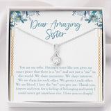 "You Are My Tribe" Amazing Sister Necklace Gift From Sis Brother Alluring Beauty Pendant Jewelry Box Birthday Christmas Thanksgiving
