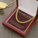 "Made To Be Together" Brother In Law 30th Wedding Anniversary Necklace Gift From Sister-In-Law Brother-In-Law Cuban Link Chain Jewelry Box