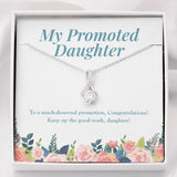 "Much Deserved" Daughter Job Promotion Necklace Gift From Mom Dad Parents Alluring Beauty Pendant Jewelry Box