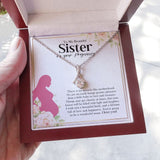 "Miracle like Motherhood" Pregnant Sister Necklace Gift From Sis Brother Alluring Beauty Pendant Jewelry Box Baby Shower Birthday Christmas New Year