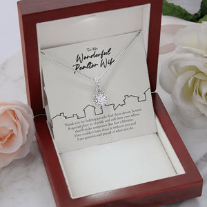 "Find Their Dream Home" Wonderful Realtor Wife Necklace Gift From Husband Eternal Hope Pendant Jewelry Box Job Anniversary Birthday Christmas