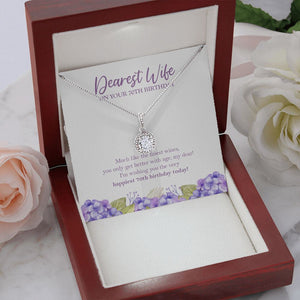 "Finest Of Wines" Wife 70th Birthday Necklace Gift From Husband Eternal Hope Pendant Jewelry Box
