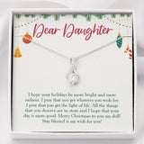 "Bright and More Radiant" Granddaughter Christmas Necklace Gift From Grandma Grandpa Alluring Beauty Pendant Jewelry Box