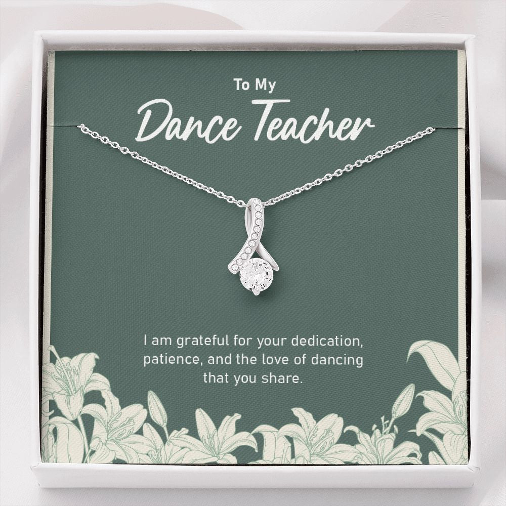 "Love Of Dancing" Dance Teacher Necklace Gift From Trainee Student Alluring Beauty Pendant Jewelry Box Thanksgiving Teachers Day Birthday
