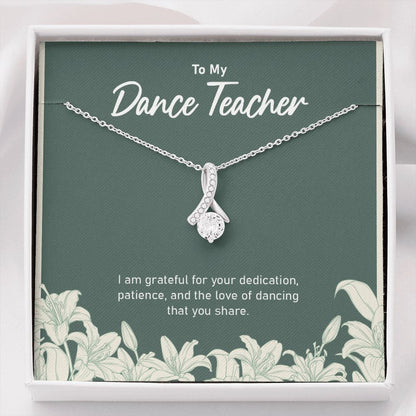 "Love Of Dancing" Dance Teacher Necklace Gift From Trainee Student Alluring Beauty Pendant Jewelry Box Thanksgiving Teachers Day Birthday