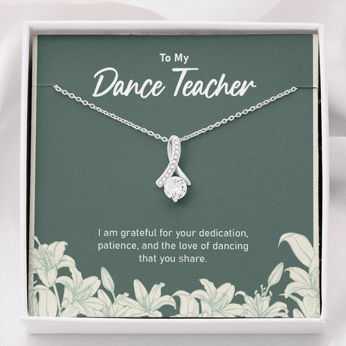 "Love Of Dancing" Dance Teacher Necklace Gift From Trainee Student Alluring Beauty Pendant Jewelry Box Thanksgiving Teachers Day Birthday